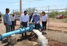 SE RESTABLECE SERVICIO DE AGUA EN LA MAYOR PARTE DE PUEBLO YAQUI TRAS DAÑO PROVOCADO POR QUEMA DE GAVILLA.