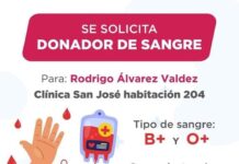 SE SOLICITA SANGRE PARA RODRIGO ÁLVAREZ VALDEZ