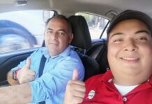 JESÚS ENRIQUE ROJAS EL KIKE Y JESÚS BALMACEDA DANDO UN RECORRIDO POR CIUDAD OBREGÓN