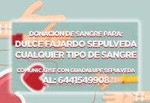 DONACIÓN DE SANGRE PARA DULCE FAJARDO SEPÚLVEDA