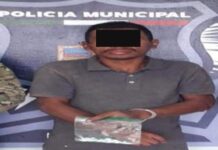 DETIENE POLICÍA MUNICIPAL A SUJETO POR PRESUNTO DELITO CONTRA LA SALUD*.