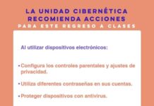 Recomienda Unidad Cibernética medidas de prevención para un regreso seguro a clases presenciales*.