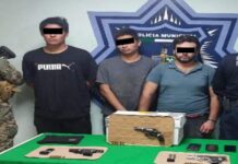 CAPTURA SSPM A TRES SUJETOS CON ARMAS DE FUEGO.