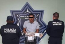 CAPTURAN EN CENTRO DE LA CIUDAD A SUJETO CON ARMA PROHIBIDA.